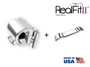 RealFit™ II snap - Bagues de molaires, Kit d'introduction, M. inf., combin. simple (dent 47, 37)  Roth .022"