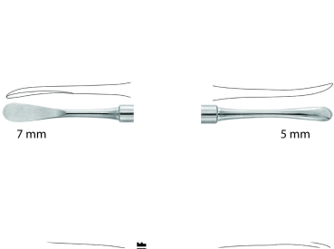Périotome, double extrémité, 7 mm / 5 mm