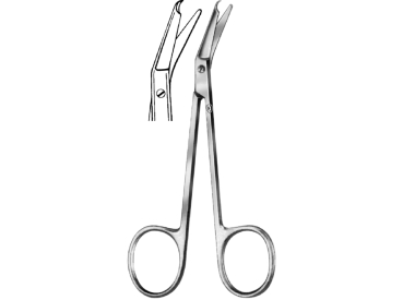 Ciseaux à suture et ligature, Spencer, coudés, 110 mm (Hammacher)