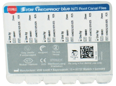 RECIPROC blue Files R25 25mm 6pcs