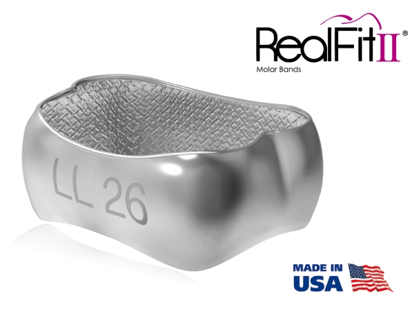 RealFit™ II snap - Bagues de molaires, Kit d'introduction, M. inf., combin. double + verrou palatal (dent 46, 36)  Roth .022"