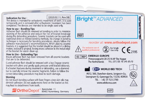 Bright™ ADVANCED, Kit (M. sup.  5 - 5), MBT* .018"