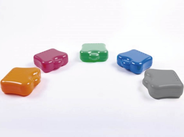 Boîtes d'orthodontie "two-in-one" I, 5 couleurs assorties