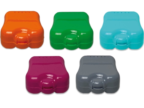 Boîtes d'orthodontie "two-in-one" I, 5 couleurs assorties