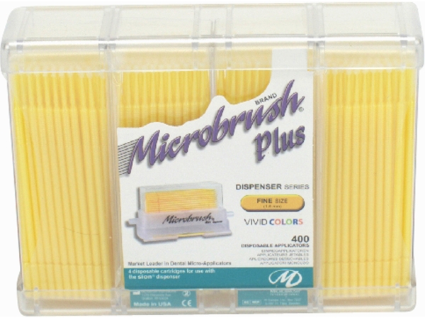 Microbrush plus fine jaune 400pc