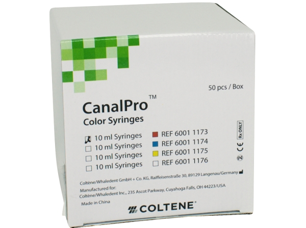 Canalpro color Syringes 10ml rouge 50pc