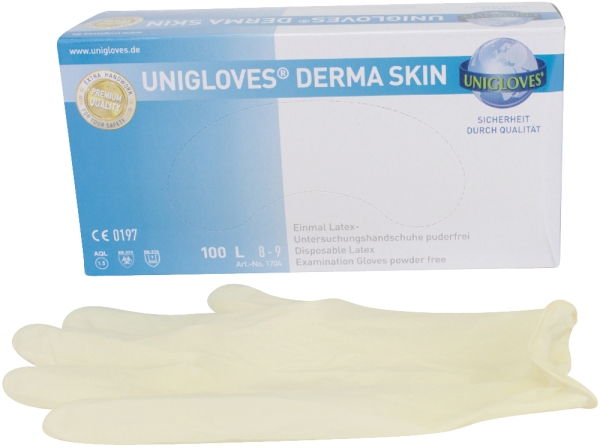 Gants en latex Derma Skin pdfr L 100pcs