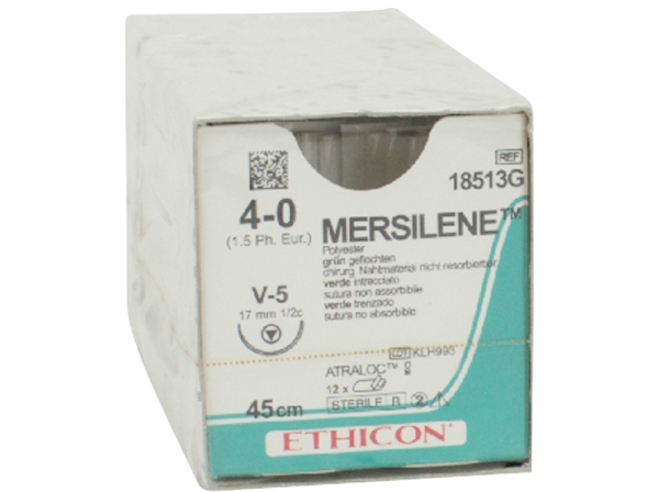 Mersilène vert 4-0/1,5 V5 0,45 Dtz