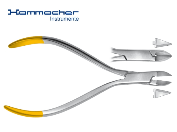 Pince coupe ligatures anguleé 15° (Hammacher)